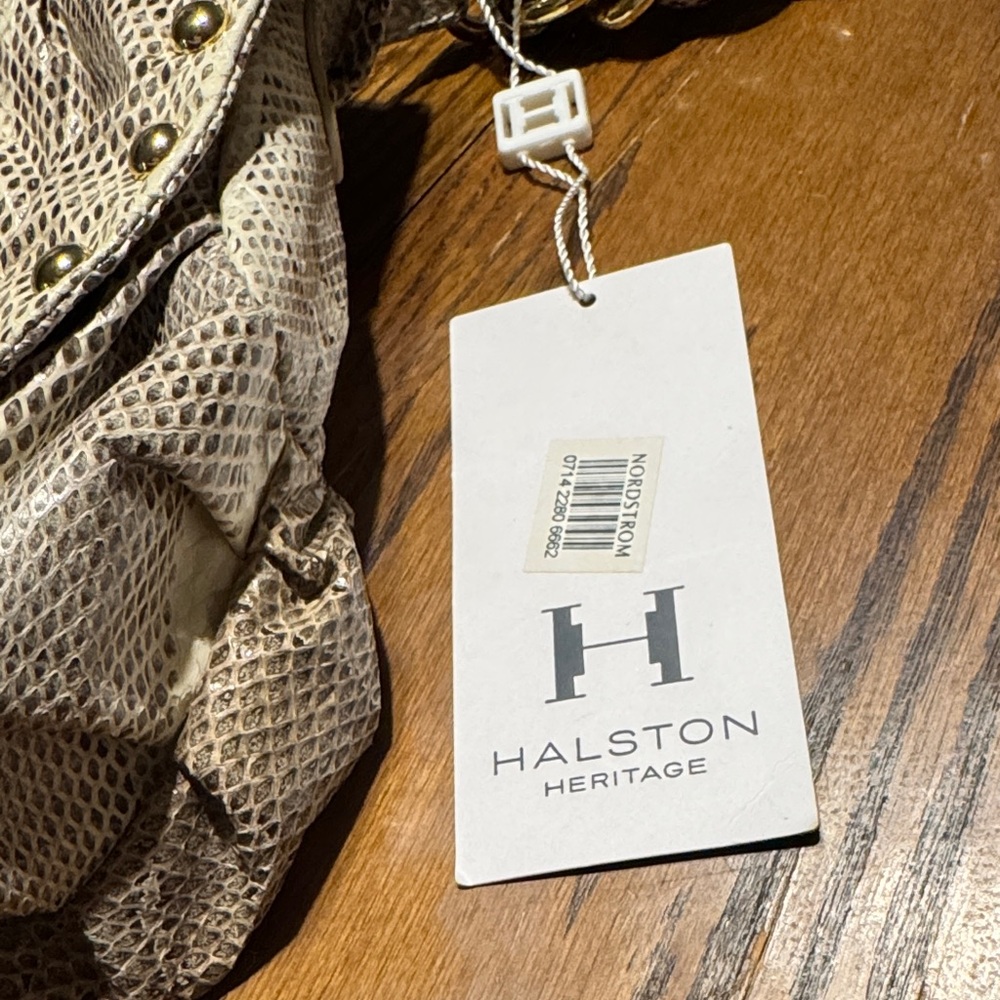 Halston Heritage Snakeskin Patterned Shoulder Bag - image 3
